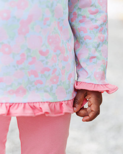 Cottage Blooms Ruffled Pullover Set