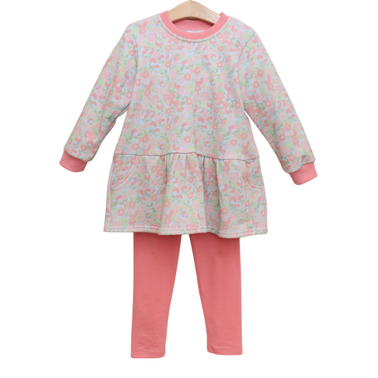 Cottage Blooms French Terry Tunic Pullover Set