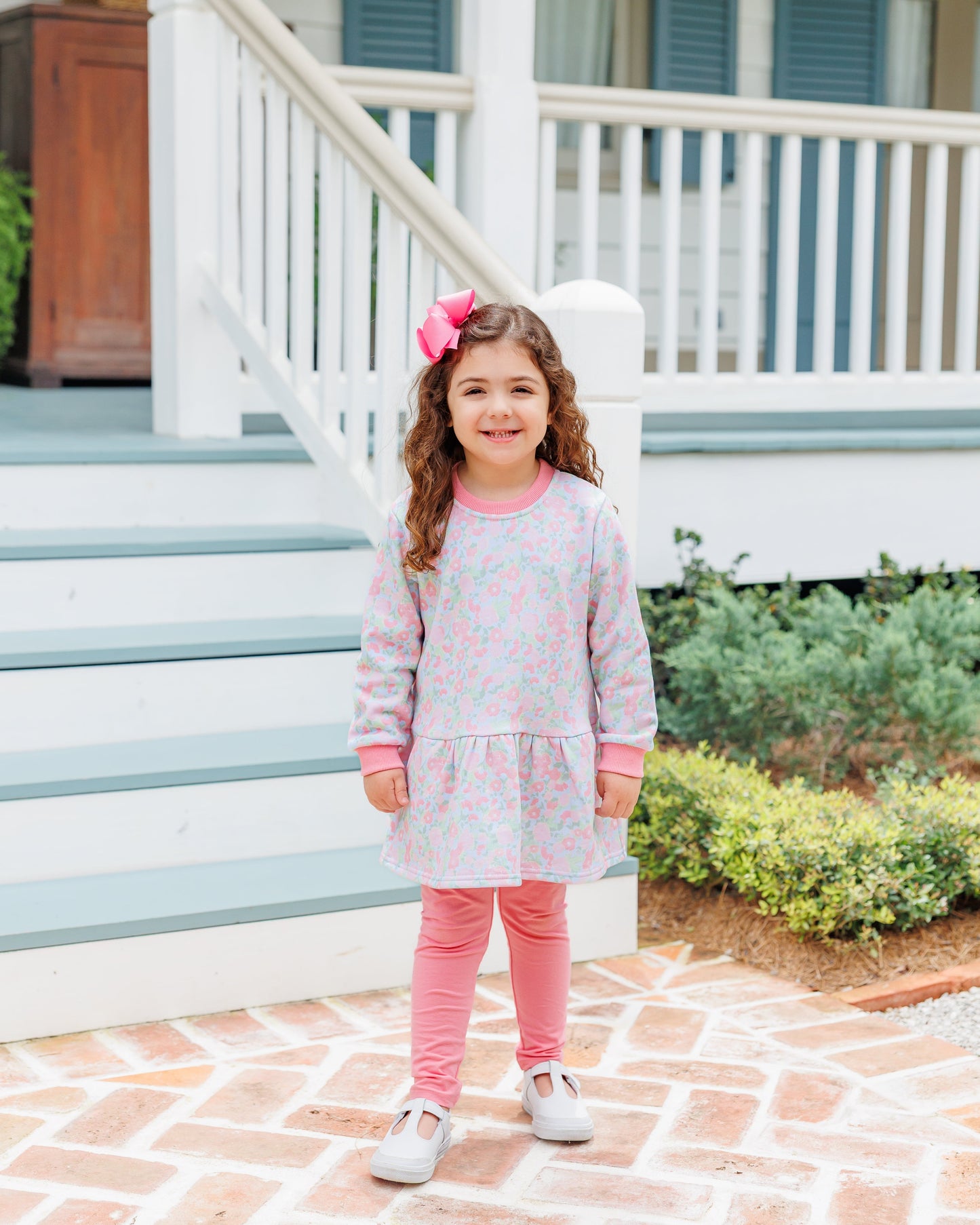 Cottage Blooms French Terry Tunic Pullover Set