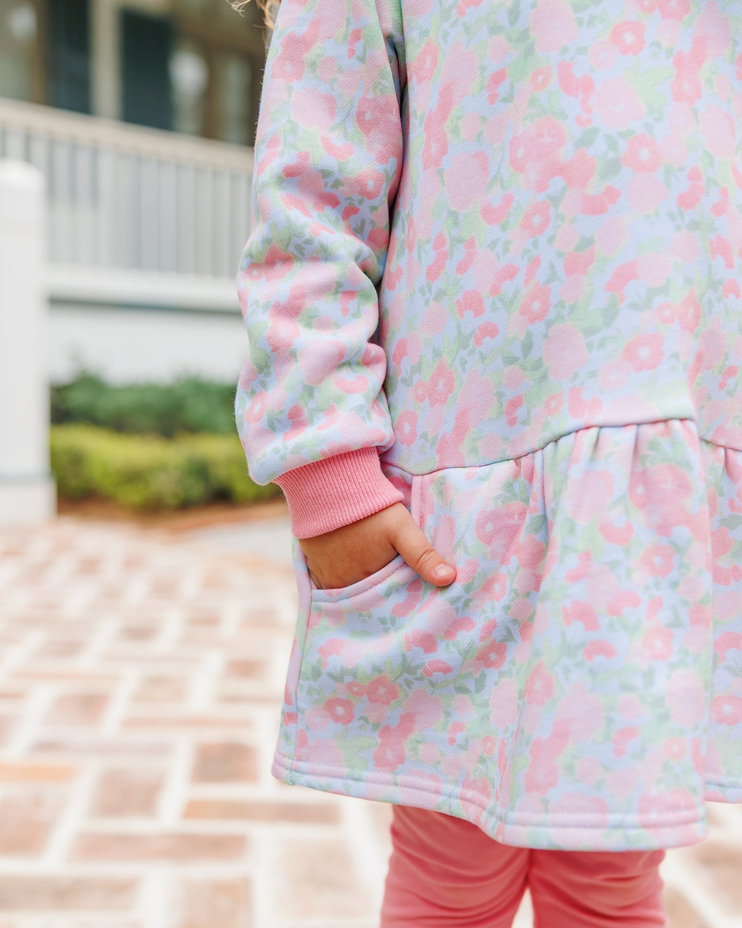 Cottage Blooms French Terry Tunic Pullover Set