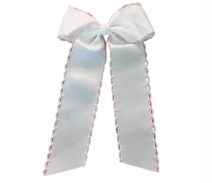 Gross grain Moon stitch Hair bow