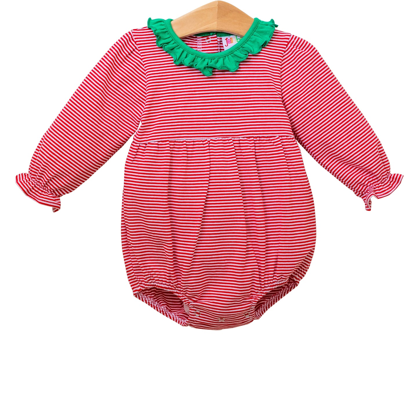 Emily Bubble Red Stripe and Green