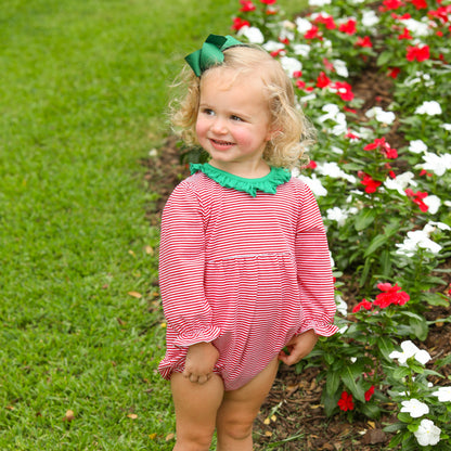 Emily Bubble Red Stripe and Green