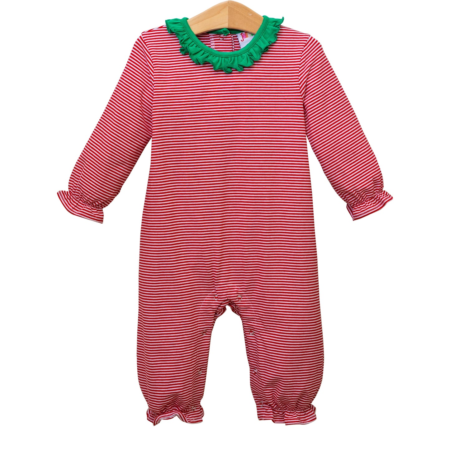 Emily Romper Red Stripe and Green