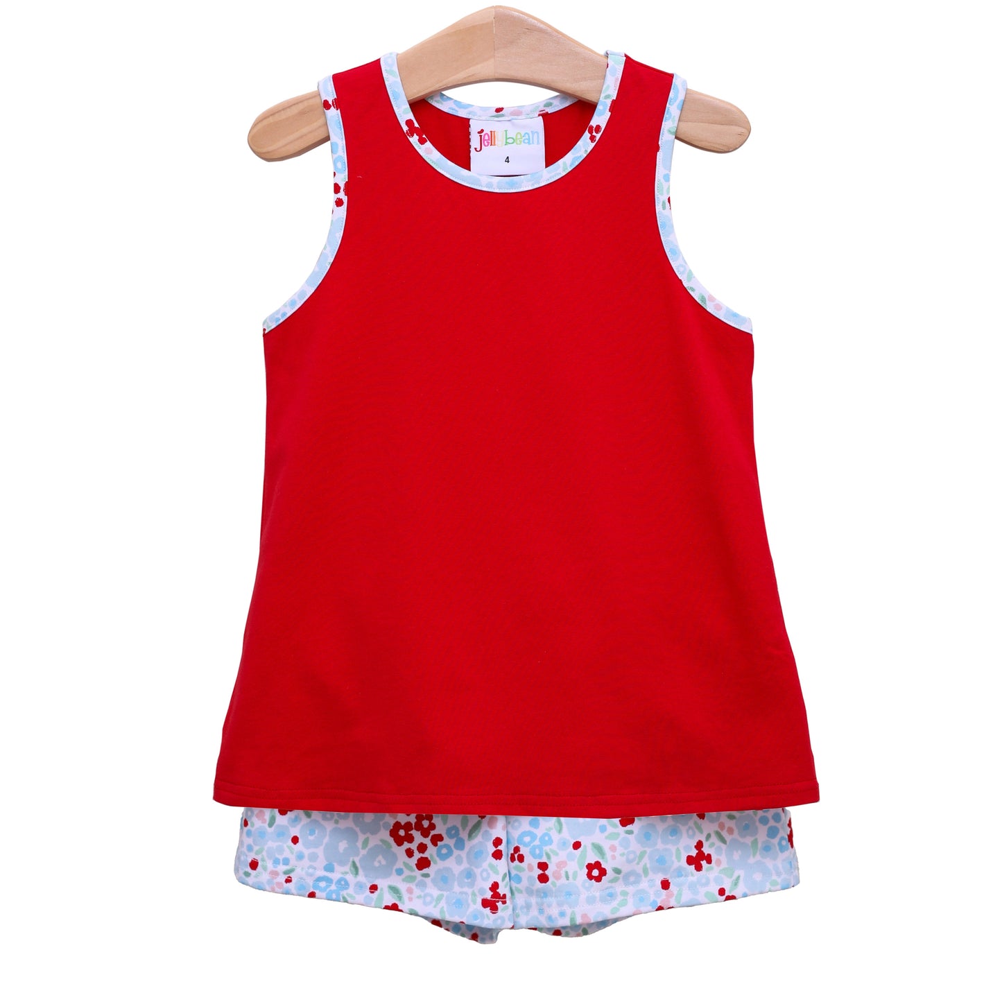 Freedom flutter floral bow back short set