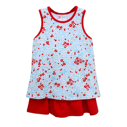 Freedom flutter floral skort Set