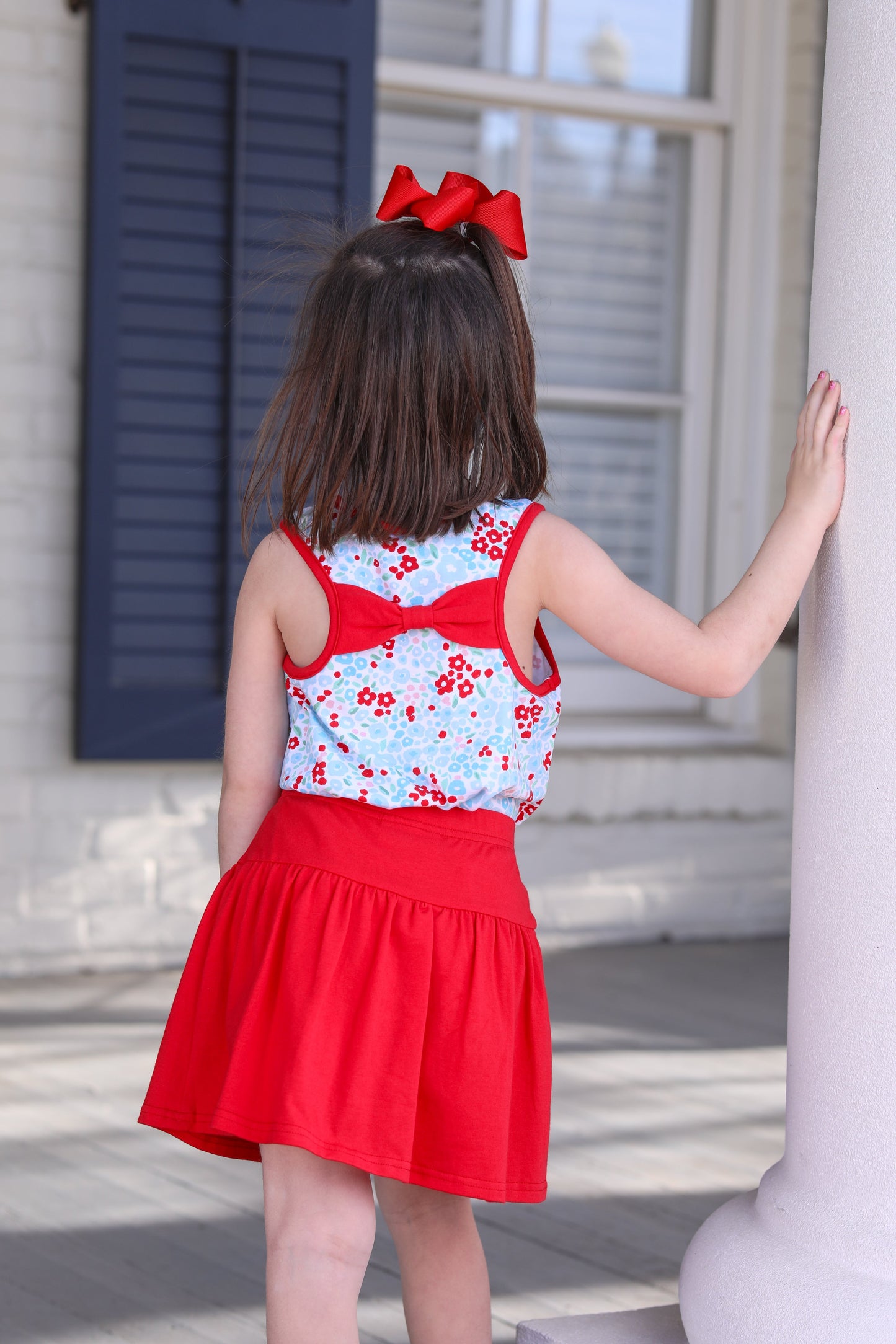 Freedom flutter floral skort Set