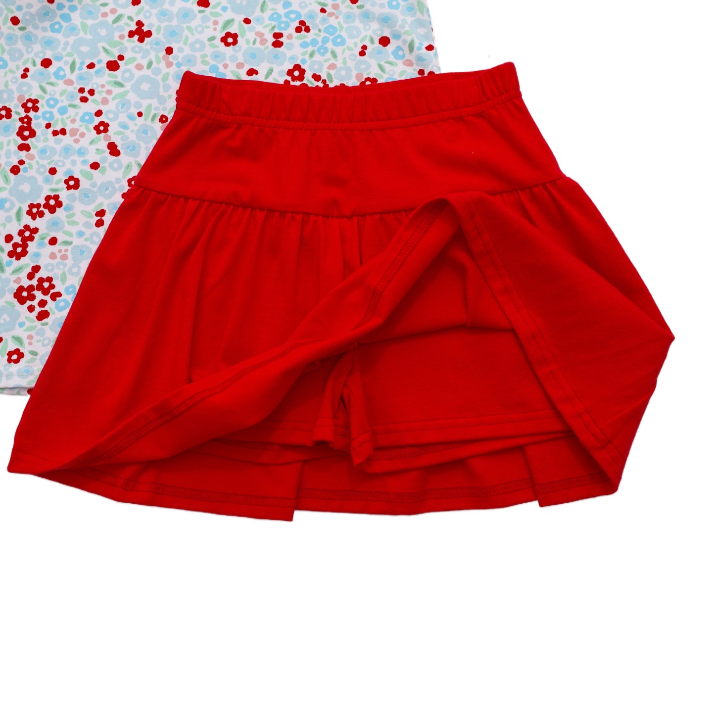 Freedom flutter floral skort Set