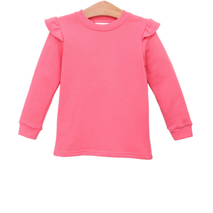 French Terry Flutter Pullover MULTIPLE COLORS
