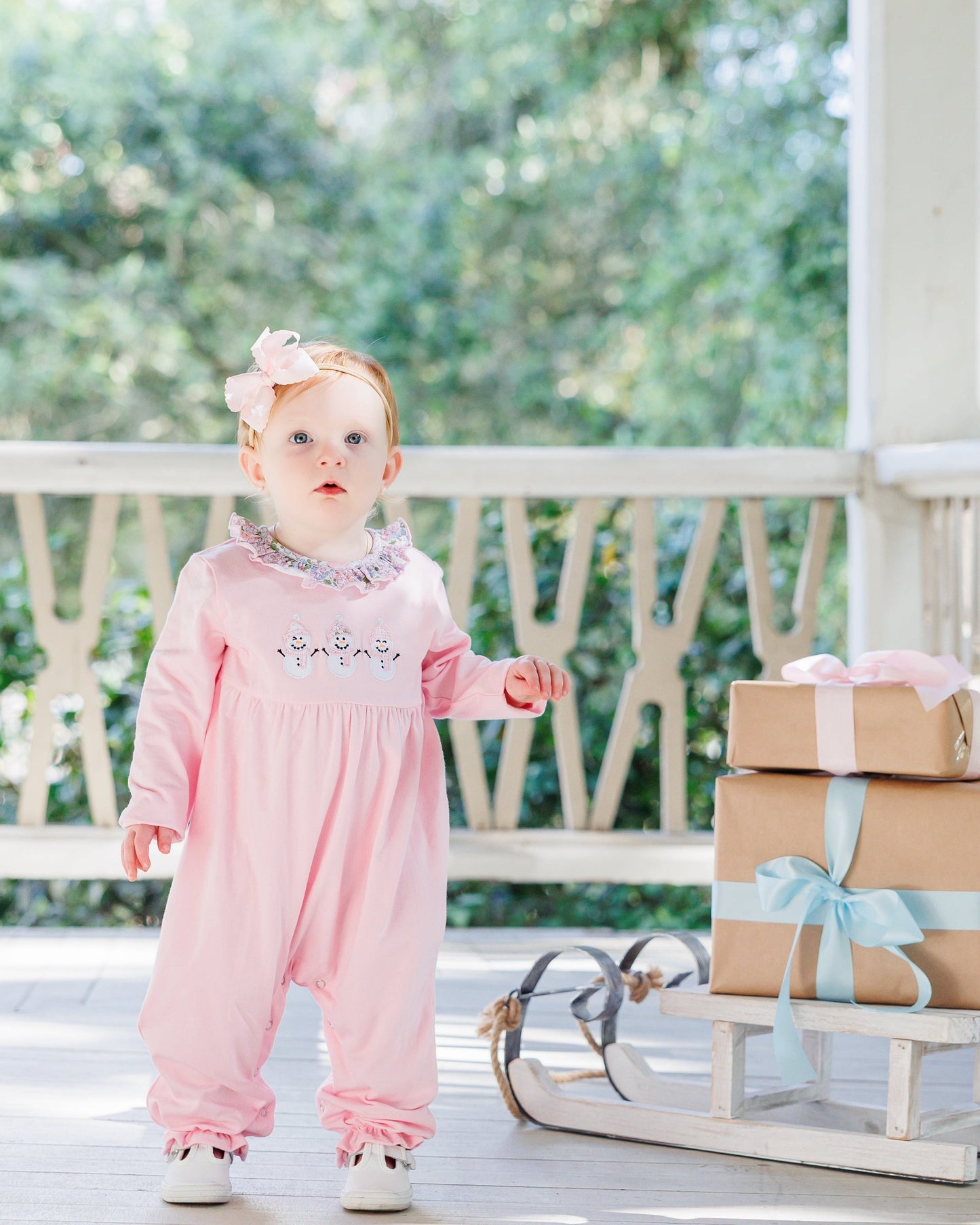 Frosty Friends Ruffle Romper