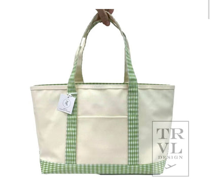 Coated Canvas Tote in Medium Size