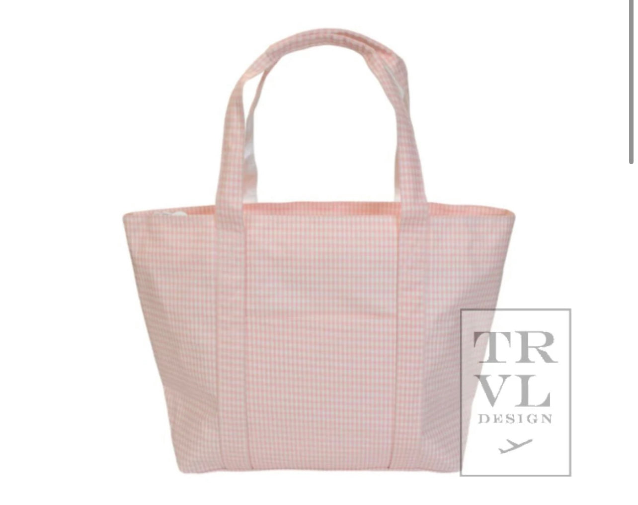 TRVL XL JUMBO TOTE with luggage slide on suitcase