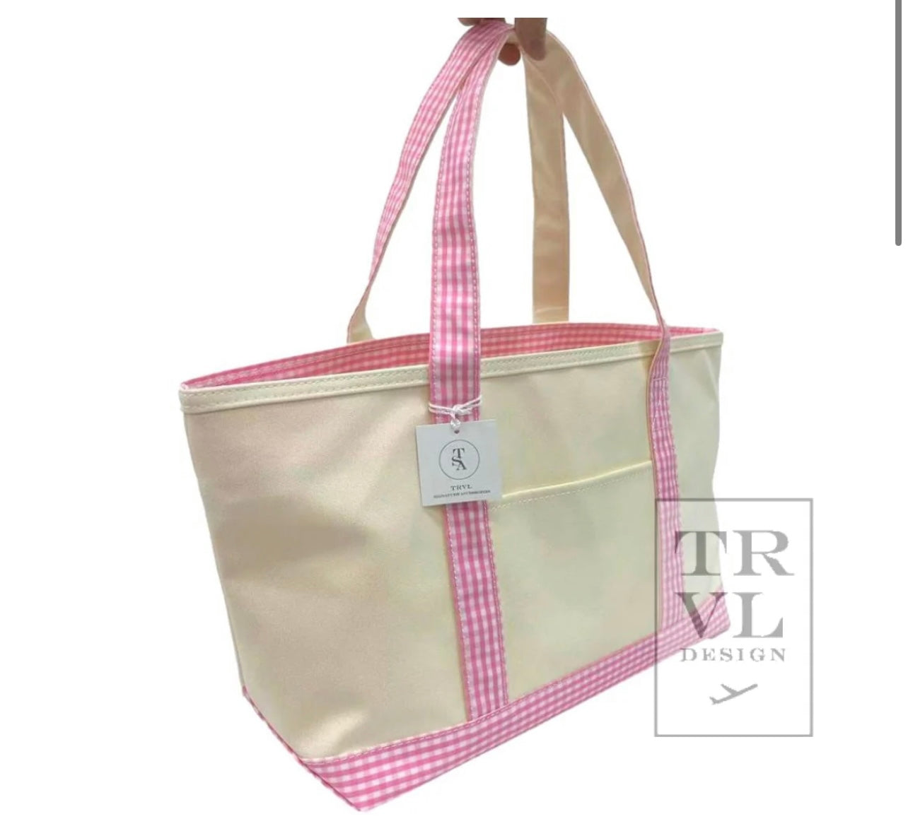 Coated Canvas Tote in Medium Size