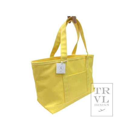 Coated Canvas Tote in Medium Size