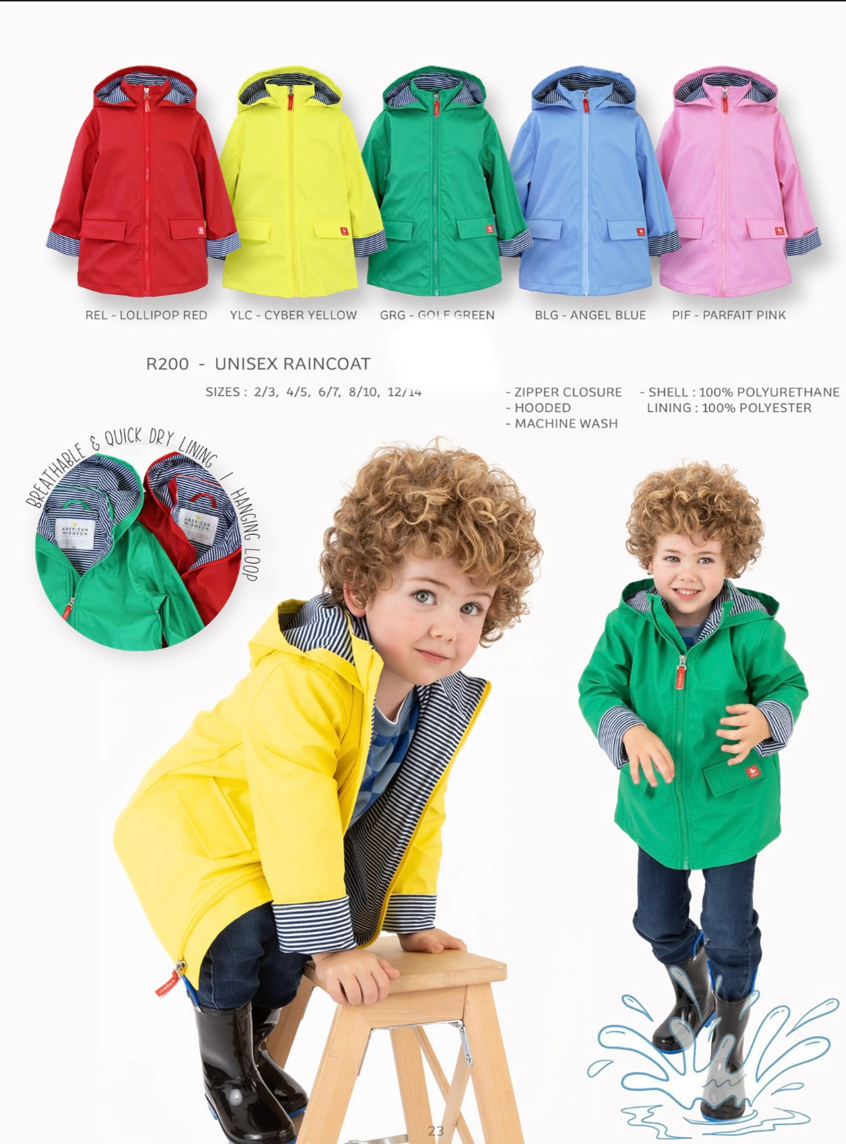 Widgeon Zipper Closure Raincoat