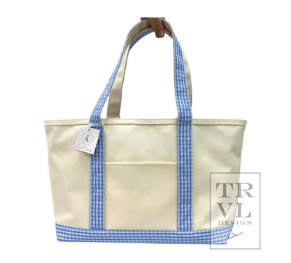 Coated Canvas Tote in Medium Size