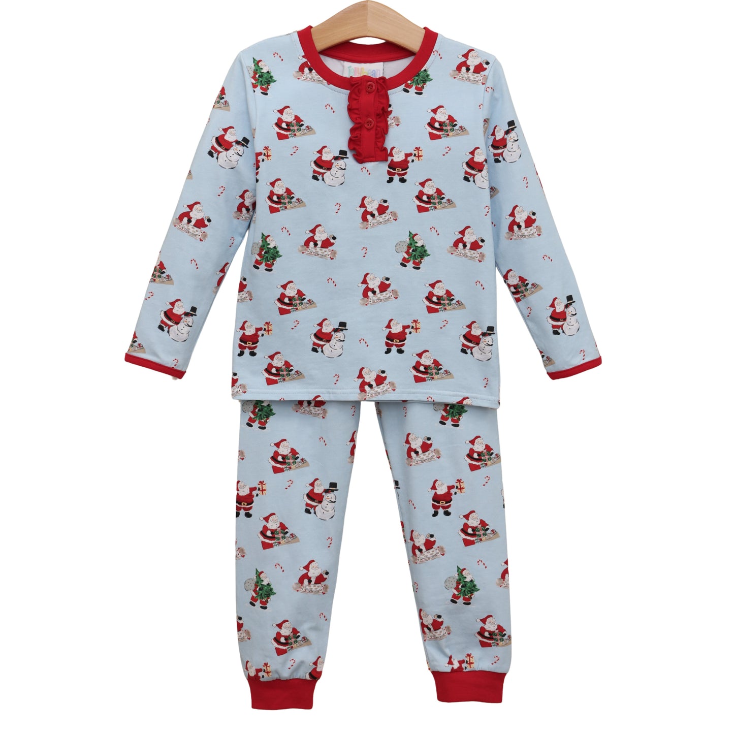 Here Comes Santa Clause Long Sleeve Set Ruffle