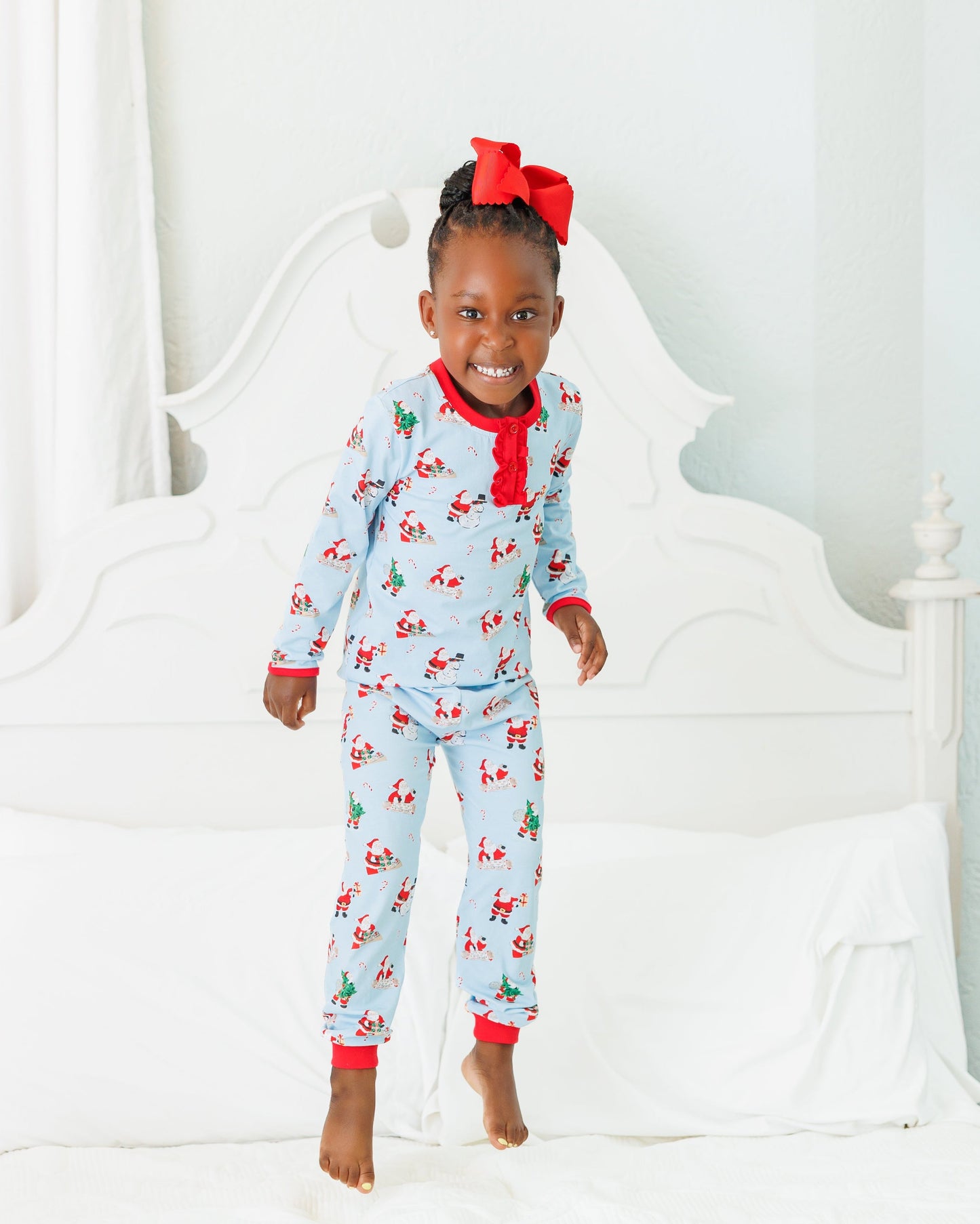 Here Comes Santa Clause Long Sleeve Set Ruffle