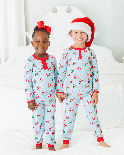 Here Comes Santa Clause Long Sleeve Set Ruffle