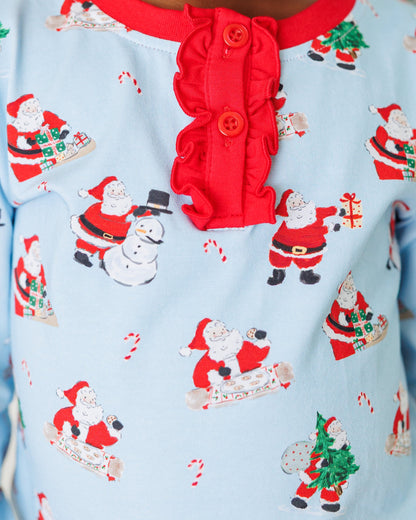 Here Comes Santa Clause Long Sleeve Set Ruffle