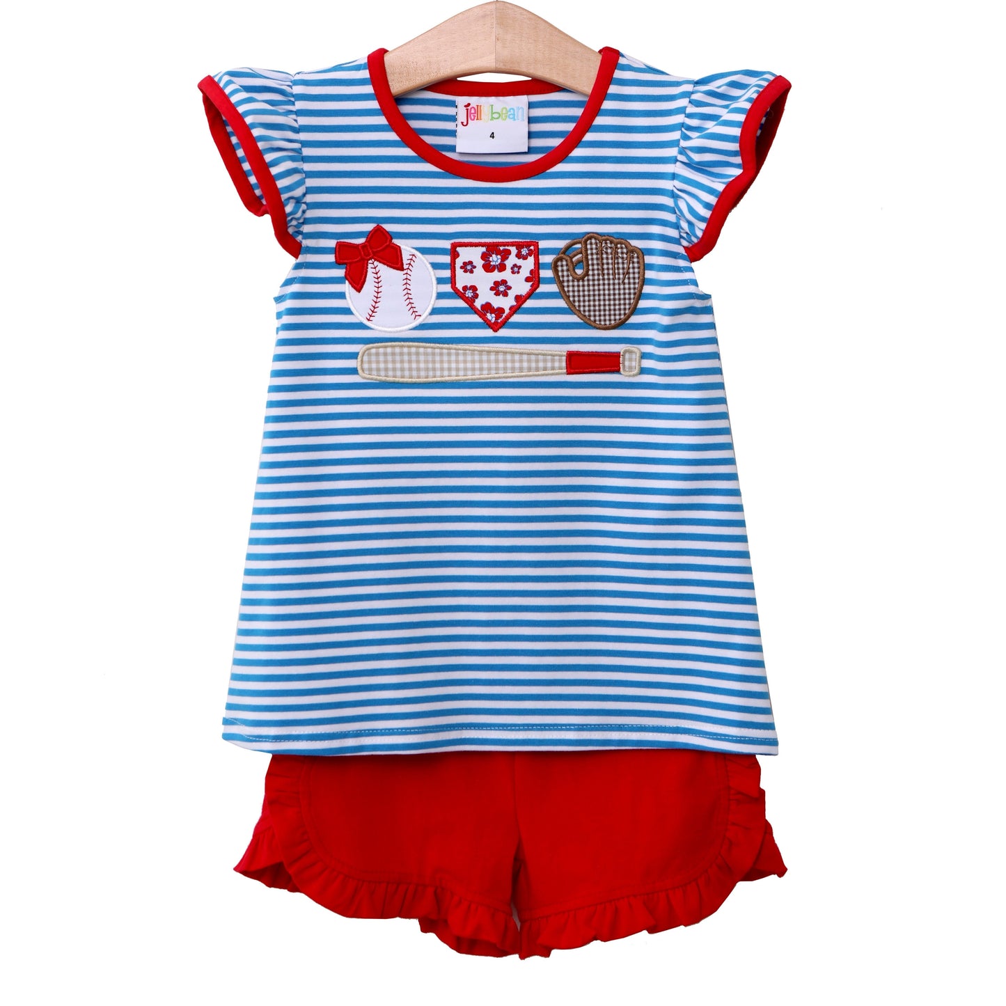 Homerun Ruffled Short Set