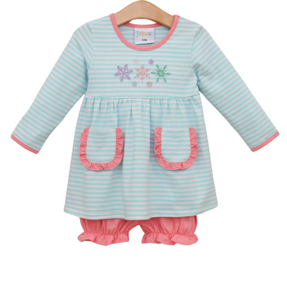 Let It Snow Ruffle Bloomer Set