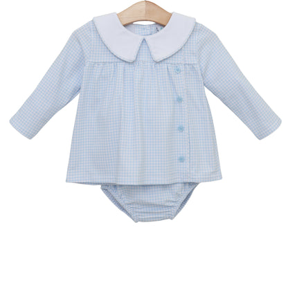 Liam Diaper Set Blue Windowpane