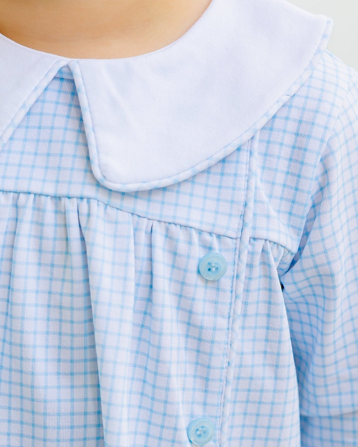 Liam Diaper Set Blue Windowpane
