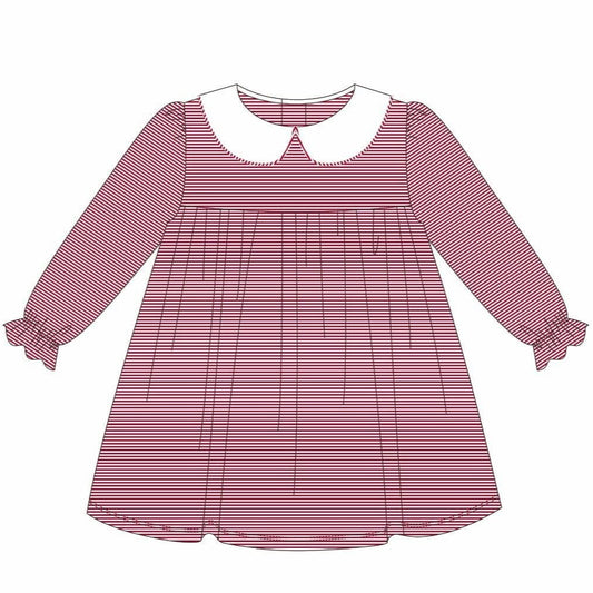 Lottie Dress Red Stripe