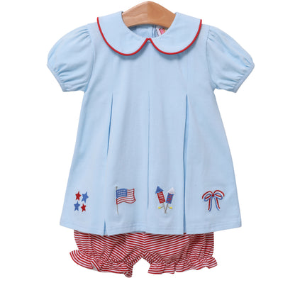 Patriotic Pleat Bloomer Set