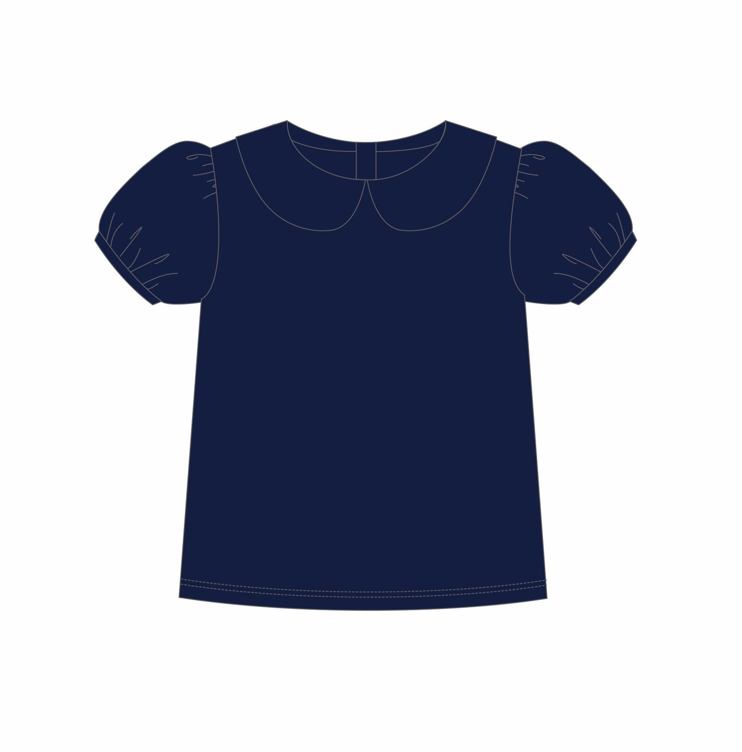 Peter Pan Collar Top Girl 2 colors