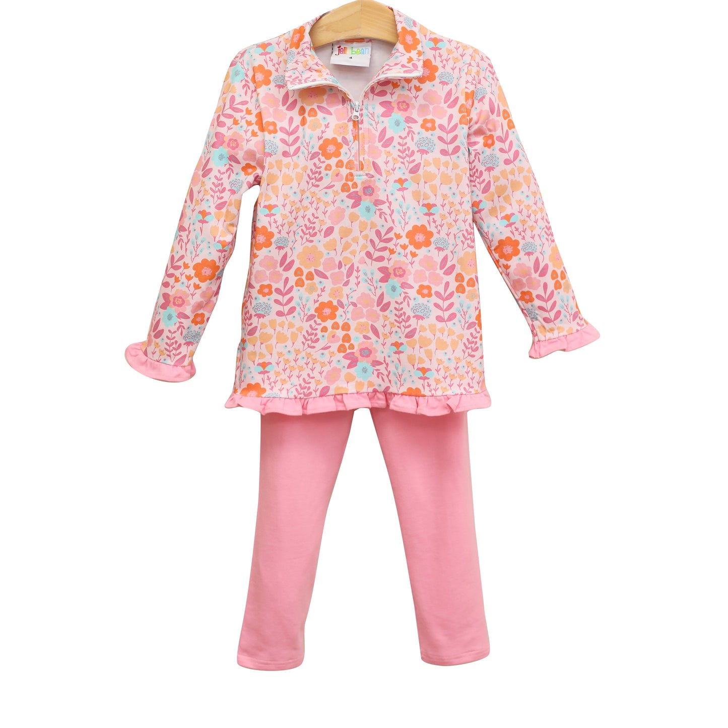 Poppy Floral Ruffled Pullover Set