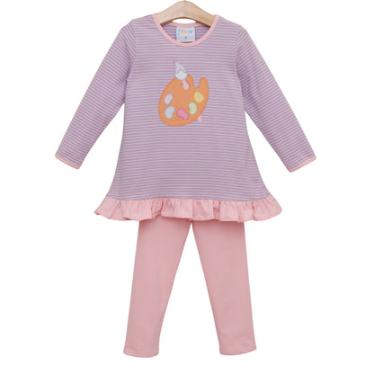 Pretty Painter Ruffled Pants Set