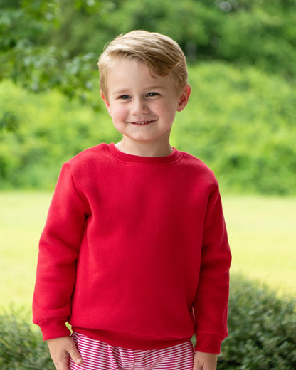 Pullover Red Fleece Sweatshirt