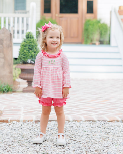 Puppy Party Ruffled Bloomer Shorts Set