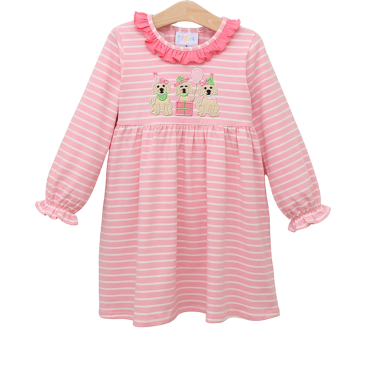 Puppy Party Ruffled Dress