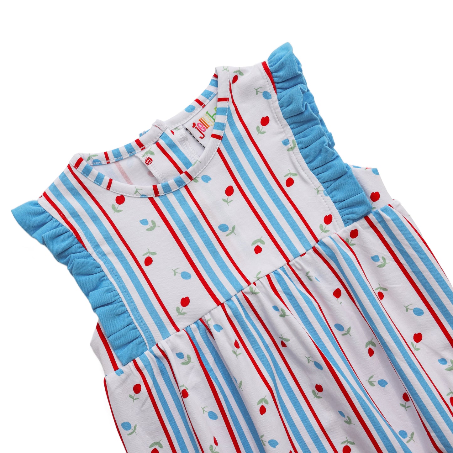 Red, White, and Blue Rosebud Dress