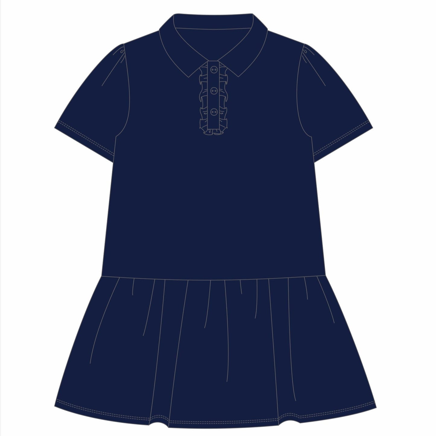 Ruffle Polo Dress 2 colors