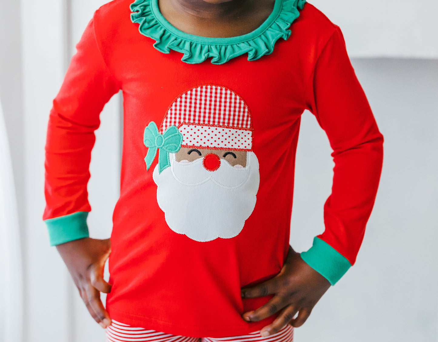 Santa Pants Set Dark Skin Ruffled
