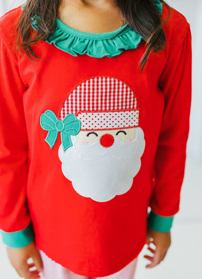 Santa Pants Set Light Skin Ruffled