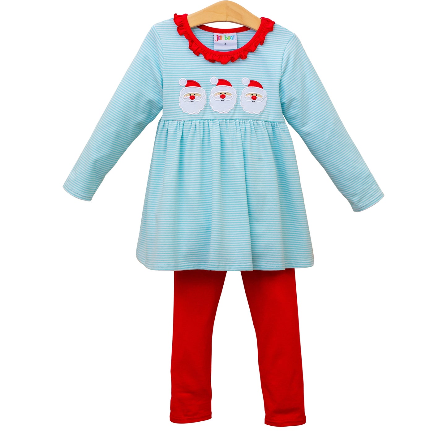 Santa Trio Ruffled Pants Set