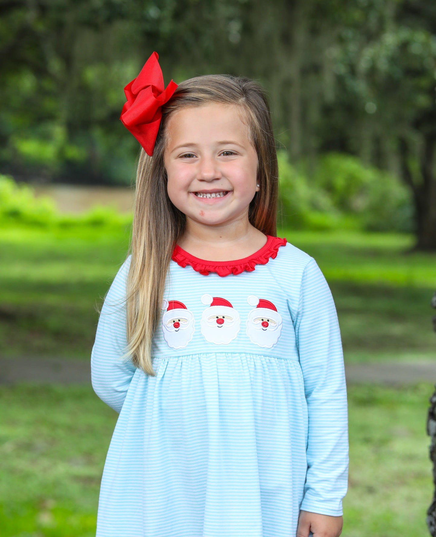 Santa Trio Ruffled Pants Set