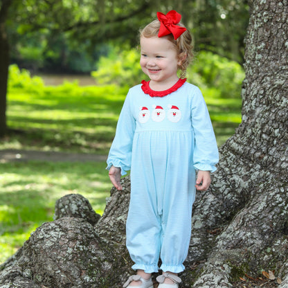Santa Trio Ruffled Romper