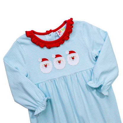 Santa Trio Ruffled Romper