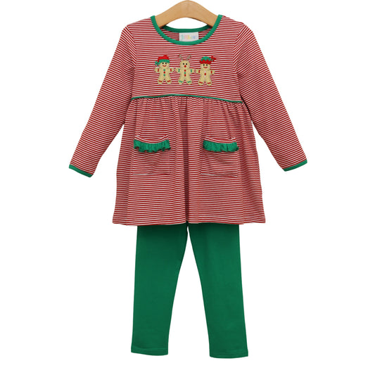 Santa's Sweet Helpers Ruffle Pants Set