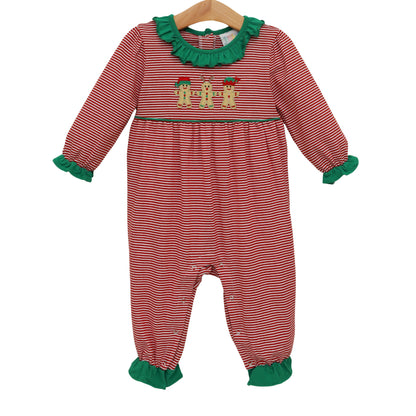 Santa's Sweet Helpers Ruffled Romper