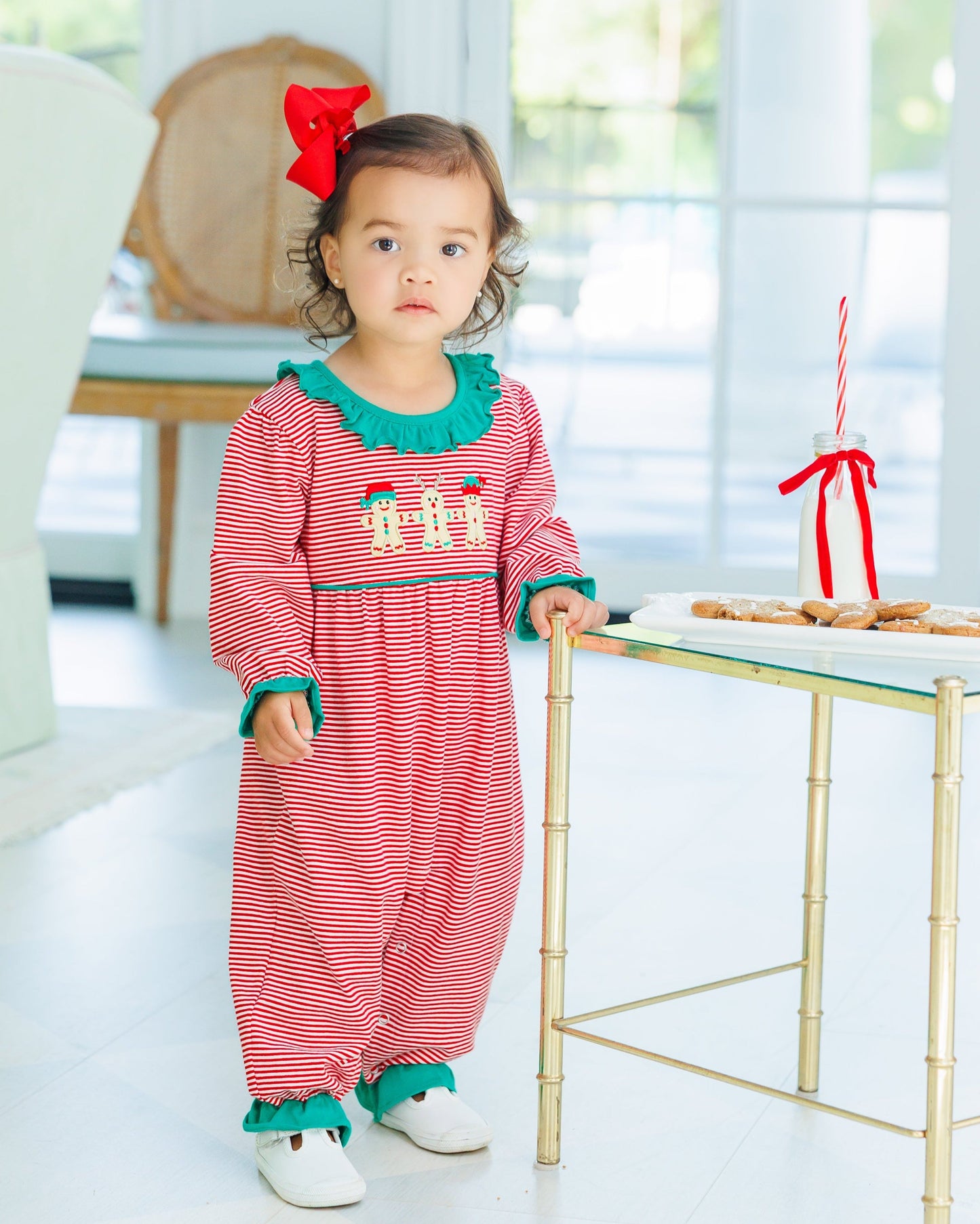 Santa's Sweet Helpers Ruffled Romper