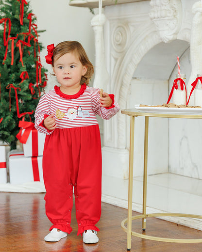 Santa's Treats Romper Ruffle