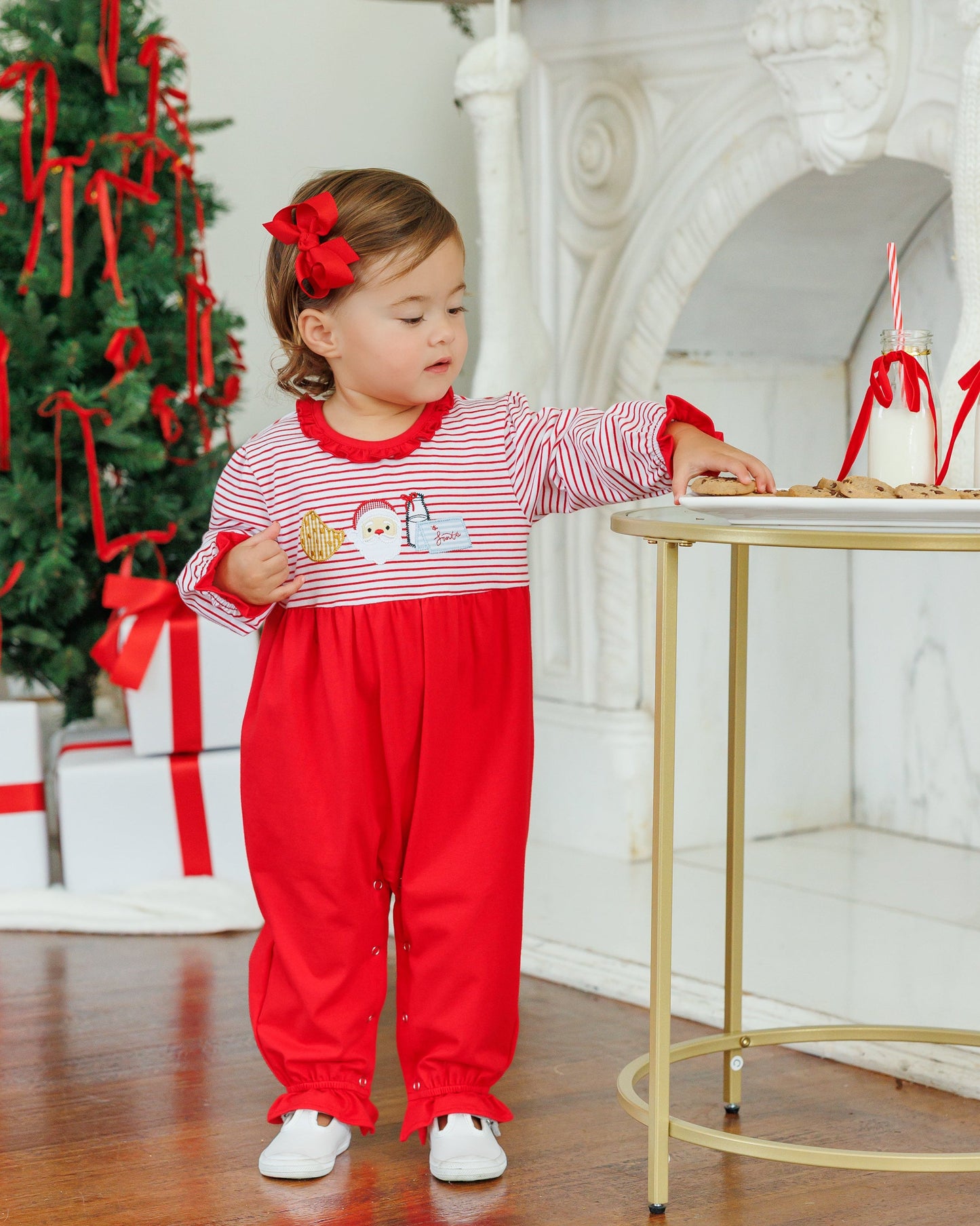 Santa's Treats Romper Ruffle