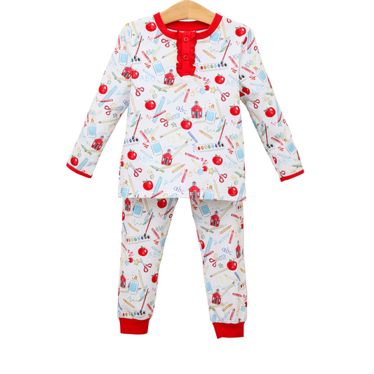 School Days Ruffled Pajama Set